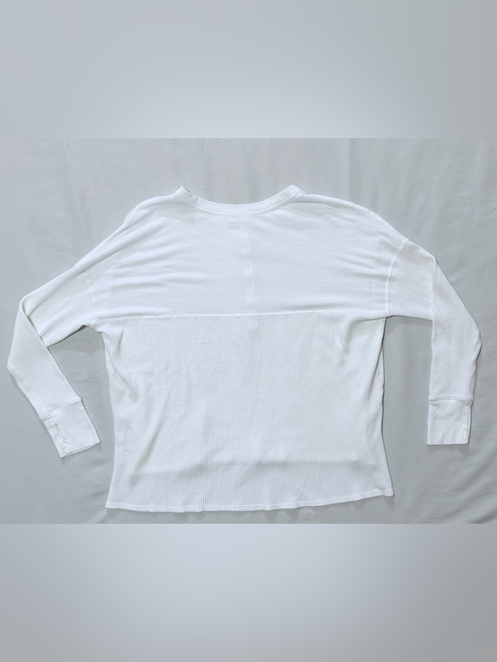 Offline by Aerie Wow Waffle Knit Henley Long Sleeve T-Shirt Large Cotton - Picture 5 of 11